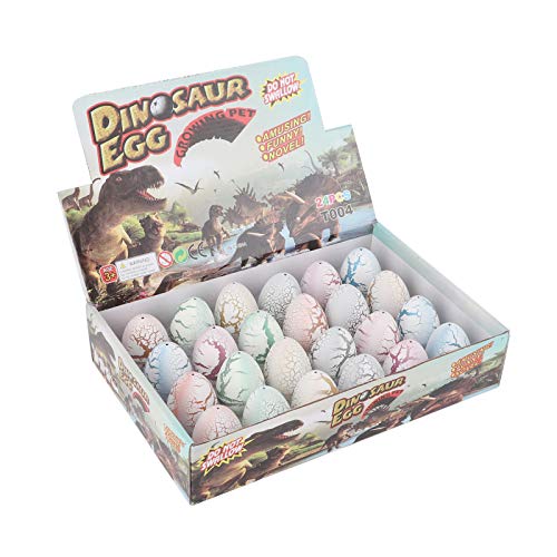 24 Stück Dinosaurier Eier Spielzeug, Ostern Dinosaurier Eier Schlüpfen Wachsen Dino Drache Schlüpfen Dinosaurier Osterei(Weiß) von Atyhao