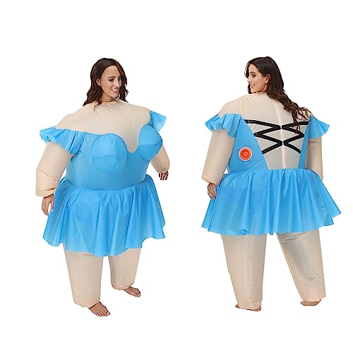 Atyhao Aufblasbares Ballett-Tanzkostüm, Gut Nähend, Wasserdicht, für Erwachsene, Aufblasbares Halloween-Kostüm, Einfach zu Tragen, Polyester, Modisch für Party (Blau) von Atyhao
