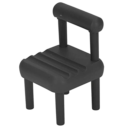 Atyhao Miniatur-Stuhl-Set, Fotografie-Requisiten 1:12 Reichhaltige Details Puppenhaus-Esszimmerstuhl für zu Hause (Schwarz) von Atyhao