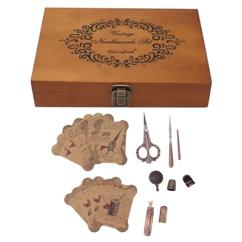 Vintage-Stickscheren-Set, Näh-Bastelset aus Edelstahl, Antike Nähwerkzeuge, für Kunsthandwerk, mit 7 Teilen (Bronze) von Atyhao