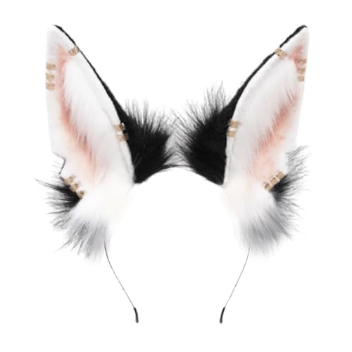 Aublinto Accessoires Plüsch Wolf Ohren Anubis Haarreif für Eindringliche Partyerlebnisse von Aublinto