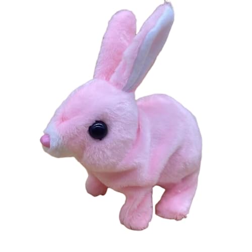 Aublinto Elektronisches Haustier Hase Plushie (weiß) Plüsch-Kaninchen Kuscheltier Hase Kleine Süße Kawaii Kaninchen Plushie Puppe Spielzeug Plüschtier Hase für Mädchen, Jungen & Babys von Aublinto