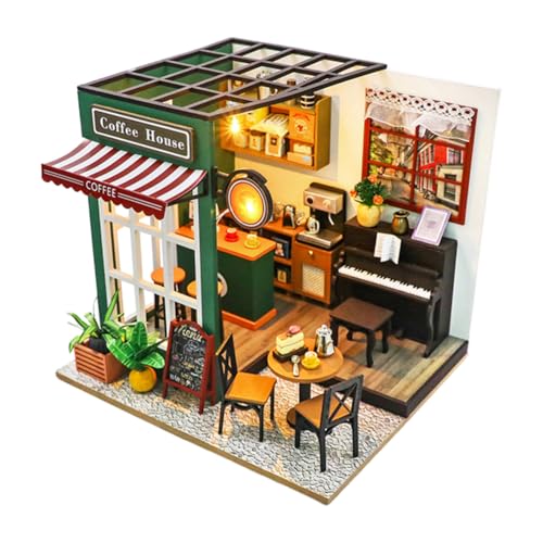 Book Nook Kit mit Miniatur Haus,DIY Puppenhaus Gartenhaus aus Holz Möbeln und LED-Licht,3D Puzzle Booknook Kit für Erwachsene, Modellbausätze für 14 Jahre+ Kreatives Geschenk b0010 Book Nook Kit mit Miniatur Haus,DIY Puppenhaus Gartenhaus aus Holz Möbeln und LED-Licht,3D Puzzle Booknook Kit für Erwachsene, Modellbausätze für 14 Jahre+ Kreatives Geschenk b0010 von Aublinto