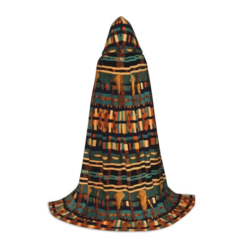 Afrikanischer klassischer Webdruck, Unisex, Kapuzenumhang, vielfältig, Halloween, Cosplay, Karneval, bequem, stilvoll von Aubnva