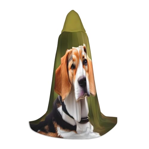 Aubnva Beagle-Hunde-Aufdruck, Unisex, Kapuzenumhang, vielfältig, Halloween, Cosplay, Karneval, bequem, stilvoll von Aubnva