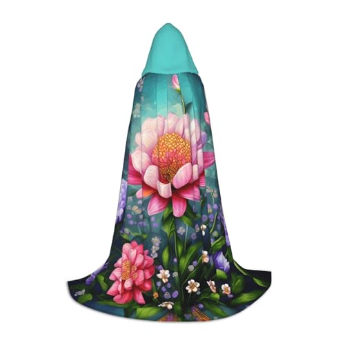 Aubnva Blumen-Diamant-Malerei-Druck, Unisex, Kapuzenumhang, vielfältig, Halloween, Cosplay, Karneval, bequem, stilvoll von Aubnva