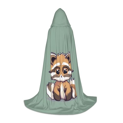 Aubnva Cartoon-Umhang mit süßem Waschbär-Druck, Unisex, mit Kapuze, verschiedene Designs, Halloween, Cosplay, Karneval, bequem, stilvoll Aubnva Cartoon-Umhang mit süßem Waschbär-Druck, Unisex, mit Kapuze, verschiedene Designs, Halloween, Cosplay, Karneval, bequem, stilvoll von Aubnva