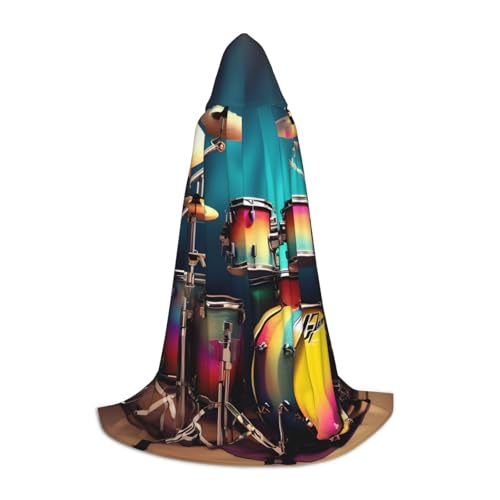 Aubnva Cooles Schlagzeug-Set, Druck, Unisex, Kapuzenumhang, vielfältig, Halloween, Cosplay, Karneval, bequem, stilvoll Aubnva Cooles Schlagzeug-Set, Druck, Unisex, Kapuzenumhang, vielfältig, Halloween, Cosplay, Karneval, bequem, stilvoll von Aubnva