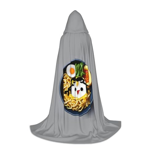 Aubnva Eierbecher, Nudeln, Ramen-Druck, Unisex, Kapuzenumhang, verschiedene Anlässe, Halloween, Cosplay, Karneval, bequem, stilvoll von Aubnva