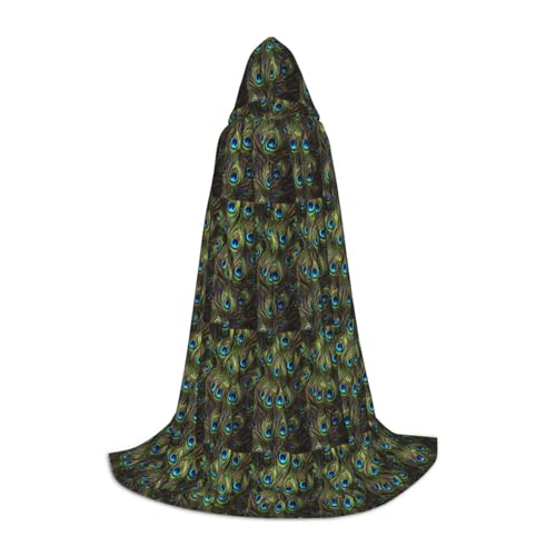 Aubnva Frischer Pfauen-Aufdruck, Unisex, Kapuzenumhang, vielfältig, Halloween, Cosplay, Karneval, bequem, stilvoll Aubnva Frischer Pfauen-Aufdruck, Unisex, Kapuzenumhang, vielfältig, Halloween, Cosplay, Karneval, bequem, stilvoll von Aubnva