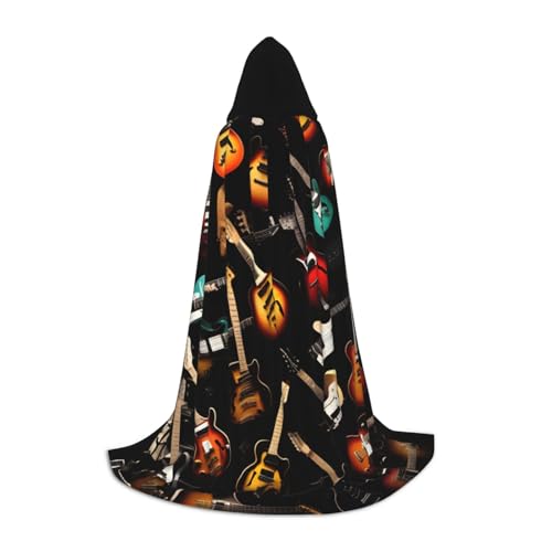 Aubnva Gitarren-Standard-Skala-2_00x Druck, Unisex, Kapuzenumhang, verschiedene Anlässe, Halloween, Cosplay, Karneval, bequem, stilvoll von Aubnva