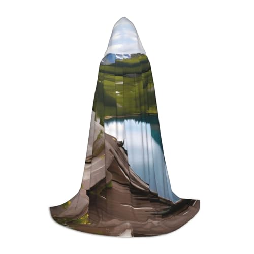 Aubnva Glacier National Park Print Unisex Kapuzenumhang Vielfalt Halloween Cosplay Karneval bequem stilvoll Robe von Aubnva