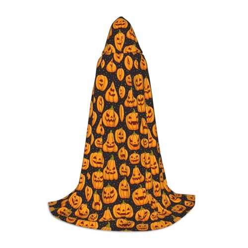 Aubnva Halloween-Kürbis-Muster, bedruckt, Unisex, Kapuzenumhang, verschiedene Anlässe, Halloween, Cosplay, Karneval, bequem, stilvoll Aubnva Halloween-Kürbis-Muster, bedruckt, Unisex, Kapuzenumhang, verschiedene Anlässe, Halloween, Cosplay, Karneval, bequem, stilvoll von Aubnva