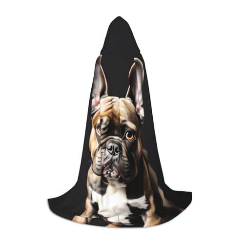 Aubnva Kapuzenumhang mit langen Ohren und französischer Bulldogge, Unisex, verschiedene Anlässe, Halloween, Cosplay, Karneval, bequem, stilvoll Aubnva Kapuzenumhang mit langen Ohren und französischer Bulldogge, Unisex, verschiedene Anlässe, Halloween, Cosplay, Karneval, bequem, stilvoll von Aubnva