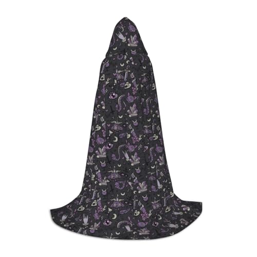 Aubnva Lila Schwarz Gothic Gruseldruck Unisex Kapuzenumhang Vielfalt Halloween Cosplay Karneval Bequem Stilvoll Robe Aubnva Lila Schwarz Gothic Gruseldruck Unisex Kapuzenumhang Vielfalt Halloween Cosplay Karneval Bequem Stilvoll Robe von Aubnva