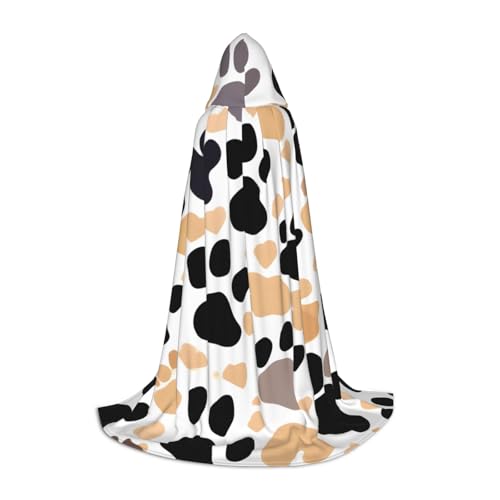 Aubnva Niedlicher Hundepfoten-Aufdruck, Unisex, Kapuzenumhang, vielfältig, Halloween, Cosplay, Karneval, bequem, stilvoll von Aubnva