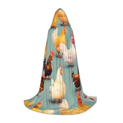 Aubnva Niedlicher Umhang mit Huhn-Motiv, Unisex, mit Kapuze, verschiedene Designs, Halloween, Cosplay, Karneval, bequem, stilvoll Aubnva Niedlicher Umhang mit Huhn-Motiv, Unisex, mit Kapuze, verschiedene Designs, Halloween, Cosplay, Karneval, bequem, stilvoll von Aubnva
