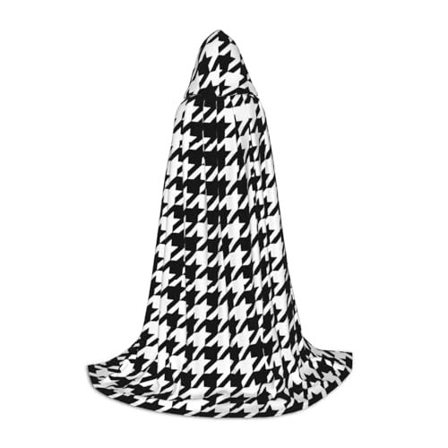Aubnva Schwarzer Hahnentritt-Umhang mit Kapuze, Unisex, verschiedene Anlässe, Halloween, Cosplay, Karneval, bequem, stilvoll Aubnva Schwarzer Hahnentritt-Umhang mit Kapuze, Unisex, verschiedene Anlässe, Halloween, Cosplay, Karneval, bequem, stilvoll von Aubnva