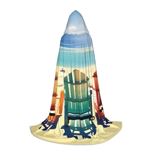 Aubnva Strand-Szene mit Stühlen-Aufdruck, Unisex, Kapuzenumhang, vielfältig, Halloween, Cosplay, Karneval, bequem, stilvoll Aubnva Strand-Szene mit Stühlen-Aufdruck, Unisex, Kapuzenumhang, vielfältig, Halloween, Cosplay, Karneval, bequem, stilvoll von Aubnva