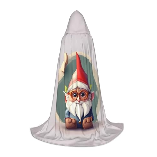 Aubnva Süßer Zwergen-Druck, Unisex, Kapuzenumhang, verschiedene Anlässe, Halloween, Cosplay, Karneval, bequem, stilvoll von Aubnva
