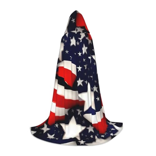 Aubnva Umhang mit amerikanischer Flagge, Sterne, Streifen, Unisex, mit Kapuze, verschiedene Designs, Halloween, Cosplay, Karneval, bequem, stilvoll Aubnva Umhang mit amerikanischer Flagge, Sterne, Streifen, Unisex, mit Kapuze, verschiedene Designs, Halloween, Cosplay, Karneval, bequem, stilvoll von Aubnva