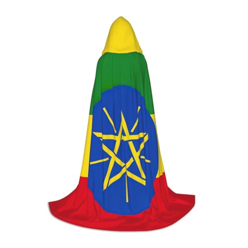 Aubnva Umhang mit der Flagge von Äthiopien, Unisex, mit Kapuze, für Halloween, Cosplay, Karneval, bequem, stilvoll Aubnva Umhang mit der Flagge von Äthiopien, Unisex, mit Kapuze, für Halloween, Cosplay, Karneval, bequem, stilvoll von Aubnva