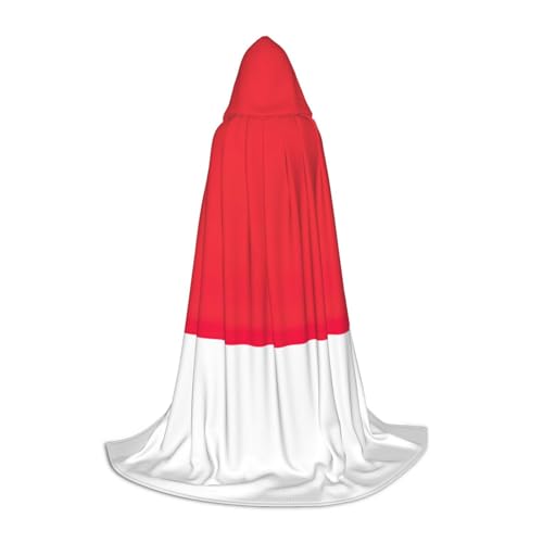 Aubnva Umhang mit indonesischer Flagge, unisex, mit Kapuze, für Halloween, Cosplay, Karneval, bequem, stilvoll von Aubnva