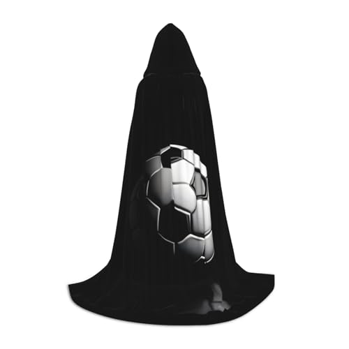 Aubnva Unisex-Kapuzenumhang mit Aufschrift "I Like Soccer Print", für Halloween, Cosplay, Karneval, bequem, stilvoll von Aubnva