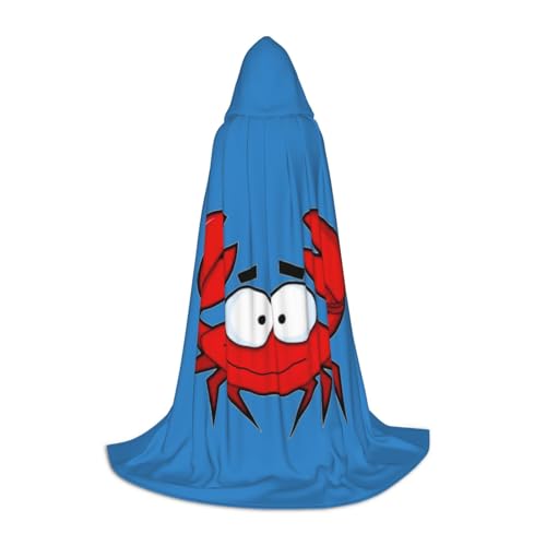 Aubnva Unisex Kapuzenumhang mit Cartoon-Krabben-Druck, verschiedene Anlässe, Halloween, Cosplay, Karneval, bequem, stilvoll Aubnva Unisex Kapuzenumhang mit Cartoon-Krabben-Druck, verschiedene Anlässe, Halloween, Cosplay, Karneval, bequem, stilvoll von Aubnva