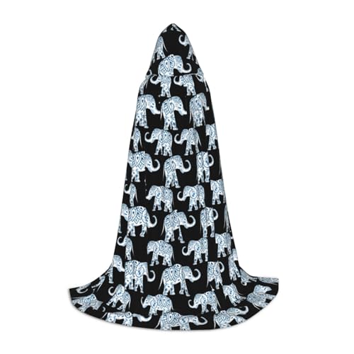 Aubnva Unisex Kapuzenumhang mit Elefanten-Aufdruck, für Halloween, Cosplay, Karneval, bequem, stilvoll von Aubnva