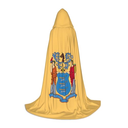 Aubnva Unisex Kapuzenumhang mit Flagge von New Jersey, verschiedene Designs, Halloween, Cosplay, Karneval, bequem, stilvoll von Aubnva