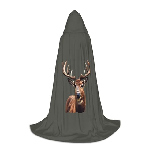 Aubnva Unisex Kapuzenumhang mit Hirsch-Motiv, verschiedene Designs, Halloween, Cosplay, Karneval, bequem, stilvoll von Aubnva