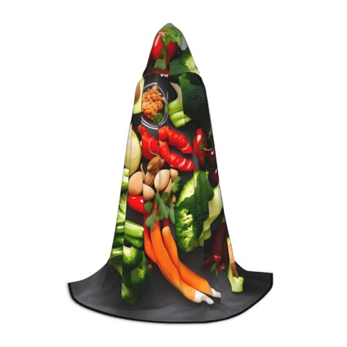 Aubnva Unisex Kapuzenumhang mit gesundem Essen, verschiedene Designs, Halloween, Cosplay, Karneval, bequem, stilvoll Aubnva Unisex Kapuzenumhang mit gesundem Essen, verschiedene Designs, Halloween, Cosplay, Karneval, bequem, stilvoll von Aubnva