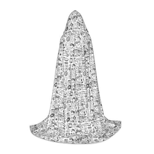 Aubnva Videospiel Jungen Druck Unisex Kapuzenumhang Vielfalt Halloween Cosplay Karneval bequem stilvoll Robe von Aubnva