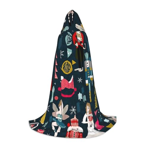 Aubnva Women_S Nussknacker, Ballett, Weihnachten, Tanzdruck, Unisex, Kapuzenumhang, vielfältig, Halloween, Cosplay, Karneval, bequem, stilvoll von Aubnva