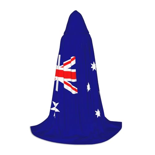 Umhang mit australischer Flagge, Unisex, mit Kapuze, verschiedene Designs, Halloween, Cosplay, Karneval, bequem, stilvoll von Aubnva