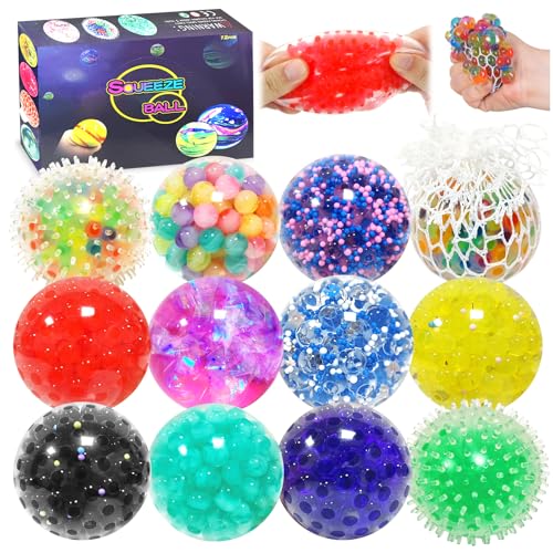 Audasi 12 Stück Stressbälle, Antistressball Massagebälle Handtrainer Hand Übungsbälle Sensorik Spielzeug Squeeze Bälle Quetschball Kinder für Erwachsene Angst abbauen und Beruhigung Entspannen Audasi 12 Stück Stressbälle, Antistressball Massagebälle Handtrainer Hand Übungsbälle Sensorik Spielzeug Squeeze Bälle Quetschball Kinder für Erwachsene Angst abbauen und Beruhigung Entspannen von Audasi