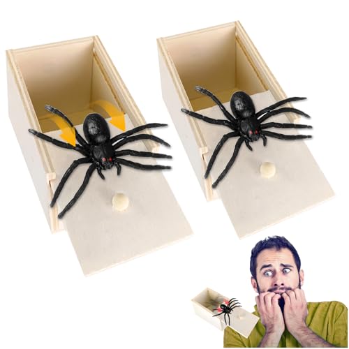 Audasi 2 Stück Spinne In Box Prank, Lustige Gruselkiste Spinne versteckt in Holzkiste Gruselkiste Lustige Spinne Gruselspielzeug Realistische Gummispinne Praktisches Spielzeug Streich Audasi 2 Stück Spinne In Box Prank, Lustige Gruselkiste Spinne versteckt in Holzkiste Gruselkiste Lustige Spinne Gruselspielzeug Realistische Gummispinne Praktisches Spielzeug Streich von Audasi