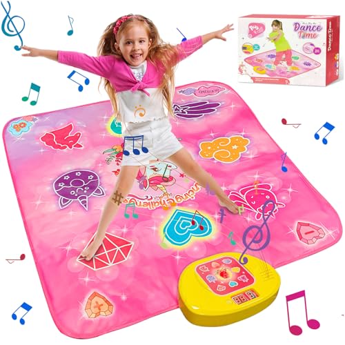 Audasi Tanzmatte für Mädchen Jungen Musikmatte mit 5 Spielmodi 3 Herausforderungsstufen LED-Lichter Elektronisch Musik Tanzpad Geschenke Weihnachten Geburtstags Spielzeug Dance Mat Toys for Girls Audasi Tanzmatte für Mädchen Jungen Musikmatte mit 5 Spielmodi 3 Herausforderungsstufen LED-Lichter Elektronisch Musik Tanzpad Geschenke Weihnachten Geburtstags Spielzeug Dance Mat Toys for Girls von Audasi
