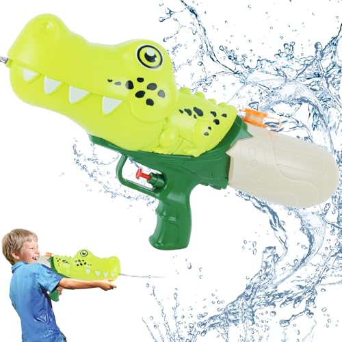 Audasi Krokodil Wasserpistole mit 500ML und 26ft Lange Reichweite Wasserpistole für Kinder Wasserpistole Mit Großer Reichweite für Der Pool Krieg im freien Kinder und Erwachsene(Grün) von Audasi