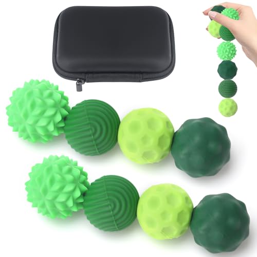 Audasi 8 Stück Magnetische Fidget Spielzeug, Multi Texturierte Taktile Magnetische Kugel Stress Angst Relief Sensorik Spielzeug Für Autismus ADHD Große Magnetische Zappelkugeln Für Finger Hände von Audasi