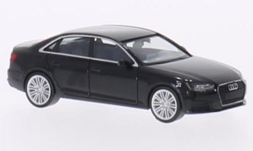 Audi A4 (B9), schwarz, 2015, Modellauto, Fertigmodell, Herpa 1:87 von Audi