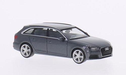 Audi A4 (B9) Avant, metallic-grau, Modellauto, Fertigmodell, Herpa 1:87 von Audi