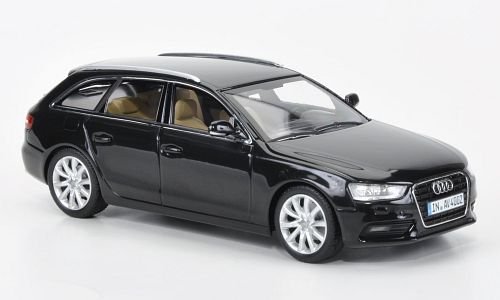 Audi A4 Avant, schwarz, 2012, Modellauto, Fertigmodell, Minichamps 1:43 von Audi