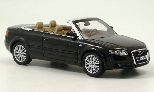 Audi A4 Cabriolet, met.-schwarz, Modellauto, Norev 1:43 von Audi