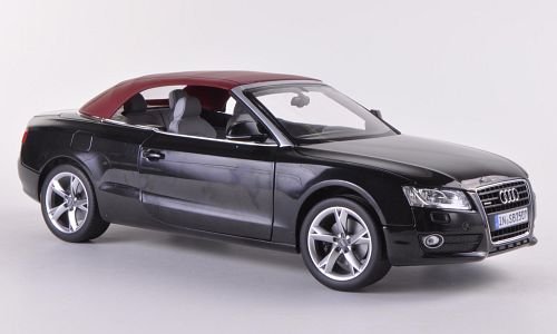 Audi A5 Cabriolet, schwarz, 2009, Modellauto, Fertigmodell, Norev 1:18 von Audi
