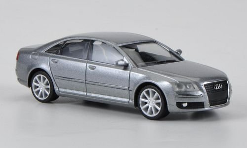 Audi A8, met.-grau, 2005, Modellauto, Fertigmodell, Herpa 1:87 von Audi