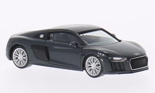 Audi R8 V10, metallic-dunkelgrau, Modellauto, Fertigmodell, Herpa 1:87 von Audi