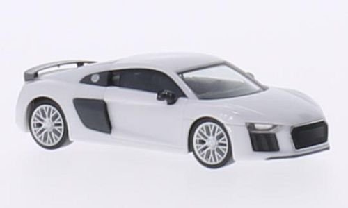 Audi R8 V10 Plus, weiss/carbon, Modellauto, Fertigmodell, Herpa 1:87 von Audi