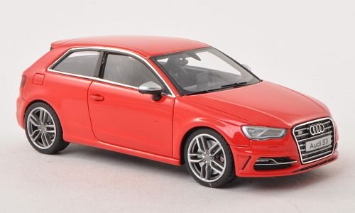 Audi S3, rot , 2013, Modellauto, Fertigmodell, Minichamps 1:43 von Audi